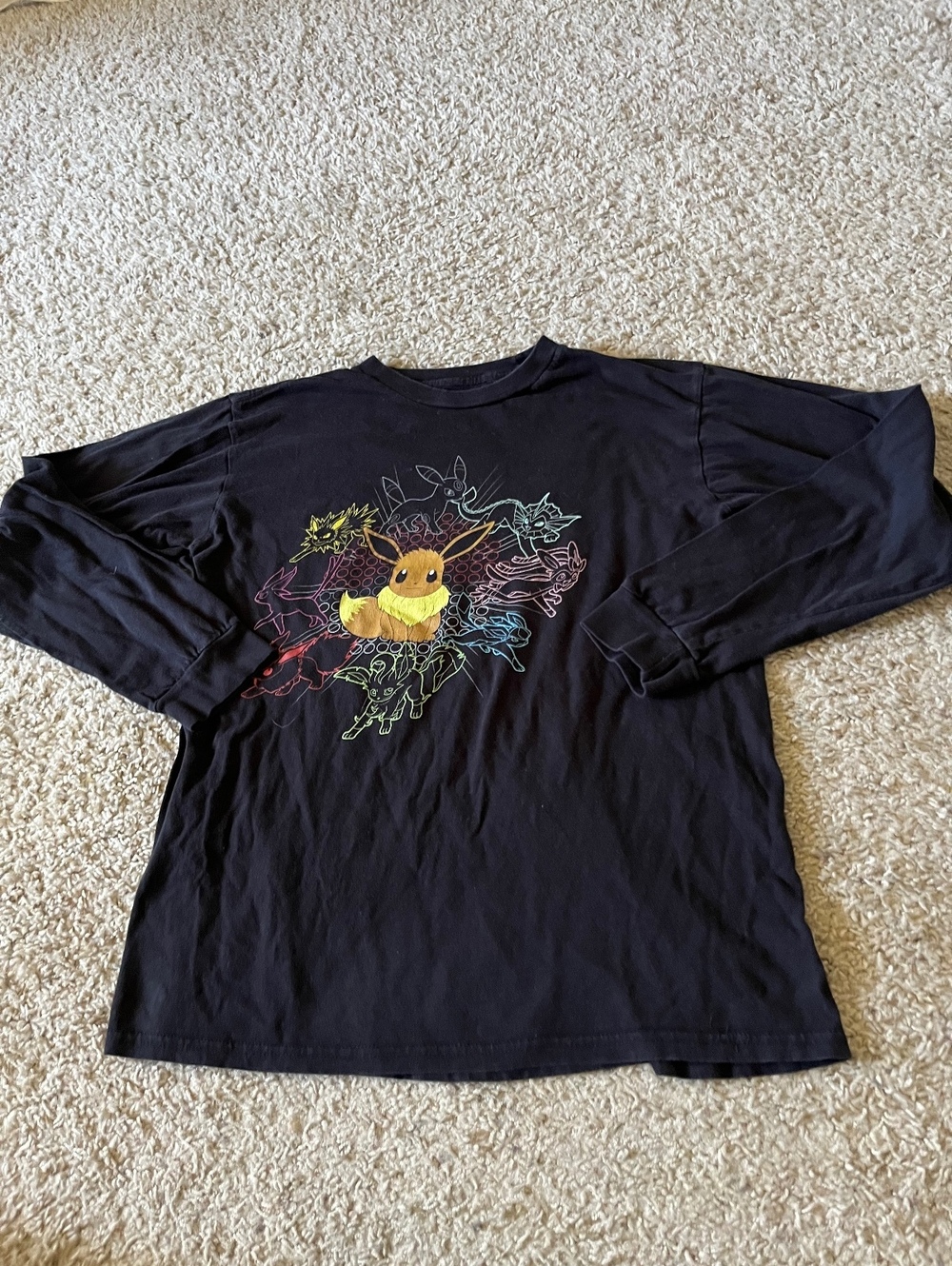 Pokémon Eeveelutions Graphic Long Sleeve Tee Size L
